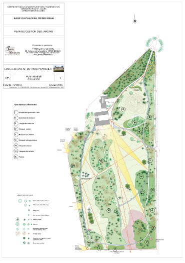 Plan projet du parc d'Espeyran