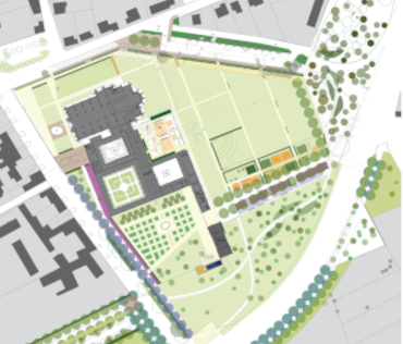 Plan d'aménagement des abords du Monastère royal de Brou